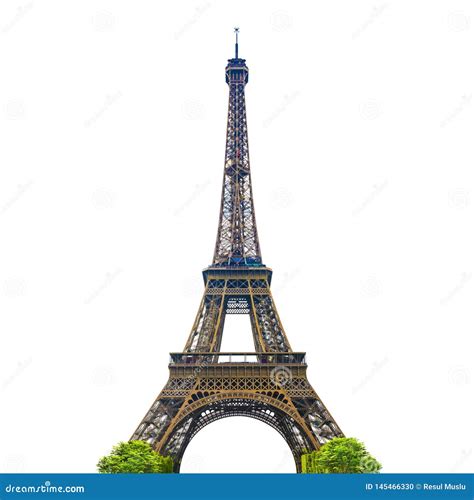 Eiffel Tower with White Background Stock Photo - Image of paris, french ...