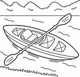 Canoe Coloring Pages For Kids Sketch Page sketch template