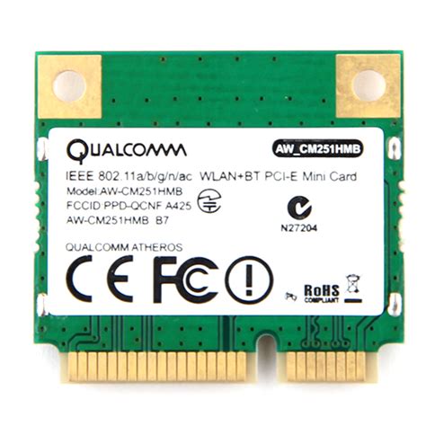 Wireless Atheros QCA9377 Qualcomm AW-CM251HMB 433Mbps BT4.1 Mini PCI-E Wifi Card | eBay