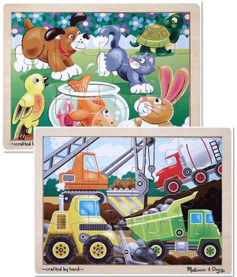 The Playful Otter: Melissa & Doug Wooden Jigsaw Puzzles