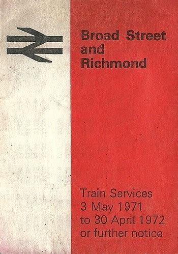 North London Line timetable cover 1971-72, Broad Street to… | Flickr