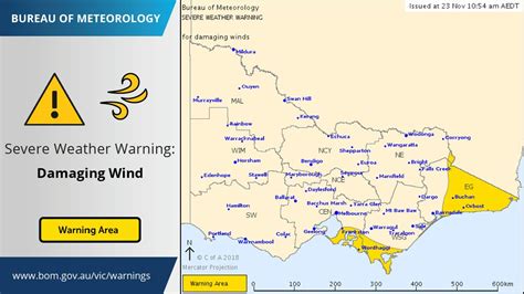 Bureau of Meteorology, Victoria on Twitter: "The Severe Weather Warning for parts of #Victoria ...