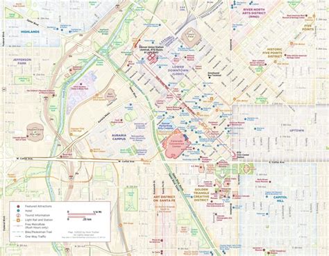 Downtown Denver Map - guidemapsonline | Denver map, Downtown denver ...