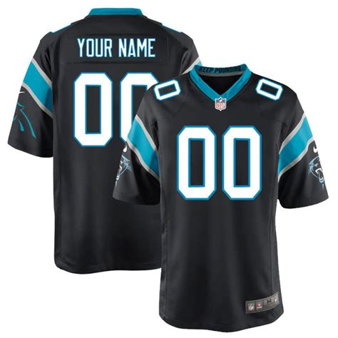 Carolina Panthers Black Custom Game Jersey - jerseys2021