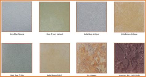 Kota stones are popular for its natural and attractive colors such as brown, yellow, black ...