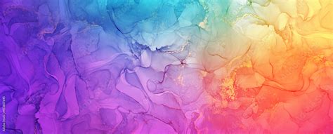 Aesthetic creative vibrant artistic alcohol ink art, bright abstract colorful background texture ...