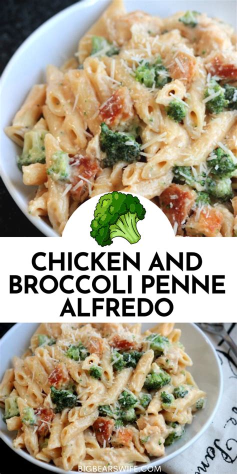 Chicken and Broccoli Penne Alfredo - Big Bear's Wife