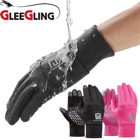 Winter Waterproof Fishing Gloves Outdoor Fishing Tools Sports Finger Protector Gloves Fishing ...