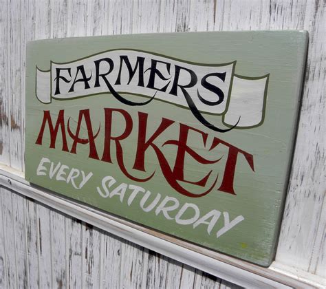 Farmers Market Sign Original Hand Painted Vintage look sign | Etsy