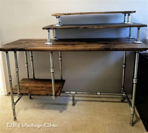 25 Industrial Inspired DIY Pipe Desk Plans with Shelves