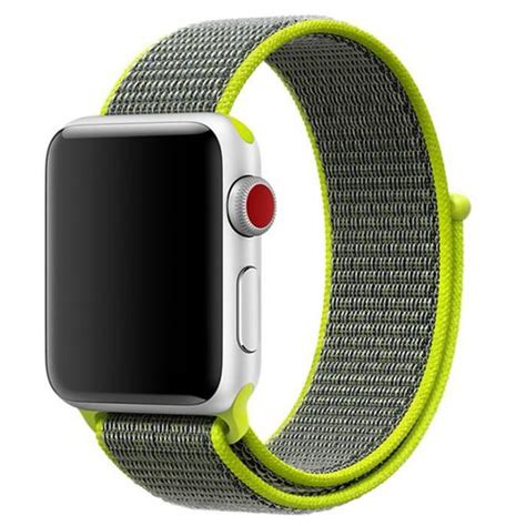 Apple Watch Sport Loop Band 42/44mm in Nylon Gray Lime Line ...