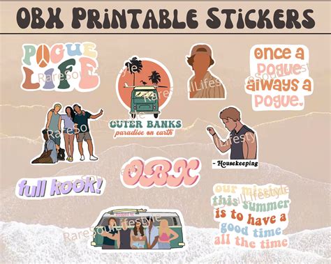 Outerbanks Printable Stickers Outer Banks Stickers OBX - Etsy