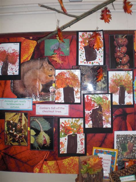 Autumn display Classroom Display Boards, Classroom Displays, Chestnut Trees, Autumn Display ...