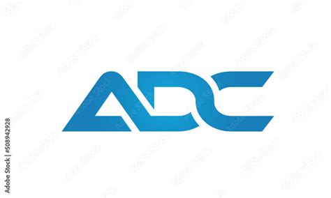 Connected ADC Letters logo Design Linked Chain logo Concept Stock ...