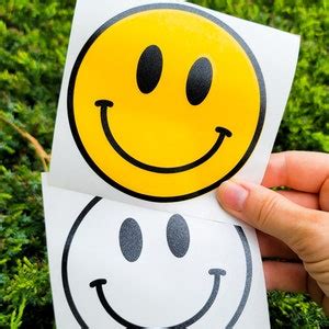 Smiley Face Car Decal Happy Face Emoji Car Sticker Smile Car - Etsy