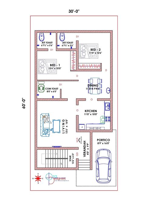 Beautiful 2D Floor Plan Ideas - Engineering Discoveries | South facing ...