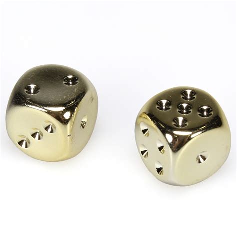 Pair of Gold-style Dice - Dice Game Depot