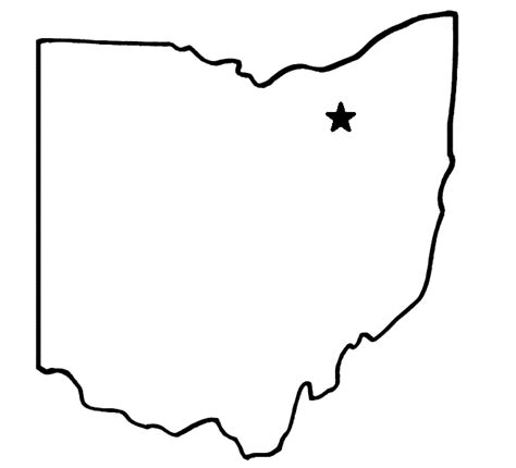 Ohio State Outline Map Coloring Pages Maps Clipart Printable Dakota ...