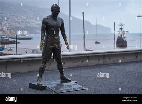 Cristiano Ronaldo statue in Funchal, Madeira in front of CR7 museum and ...