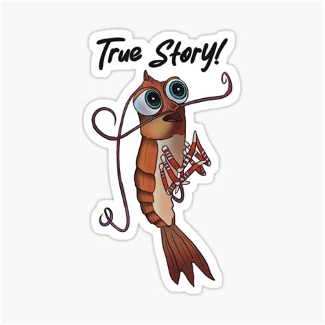 "Shrimp Sob Story (Shark Tale)" Sticker for Sale by daniasdesigns | Redbubble