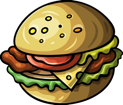 Cartoon funny burger 39091439 PNG