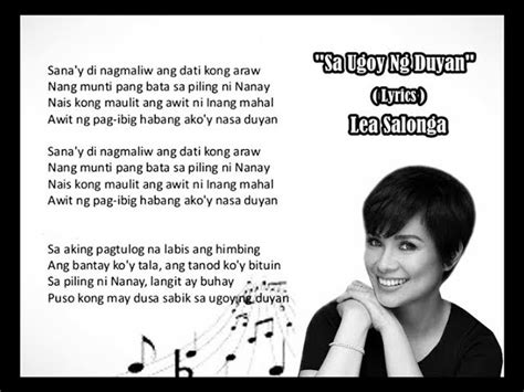 Lea Salonga - Sa Ugoy Ng Duyan Lyrics Chords - Chordify