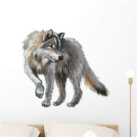 Wolf Wall Decal Sticker by Wallmonkeys Vinyl Peel and Stick Graphic (24 ...