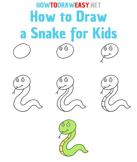 How to Draw a Snake for Kids - How to Draw Easy