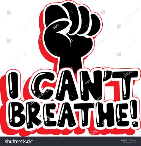 Cant Breathe Font Text Protest Banner Stock Vector (Royalty Free ...