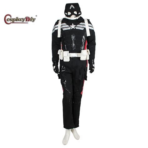 Aliexpress.com : Buy Cosplaydiy Captain America Black Version Adult Men ...