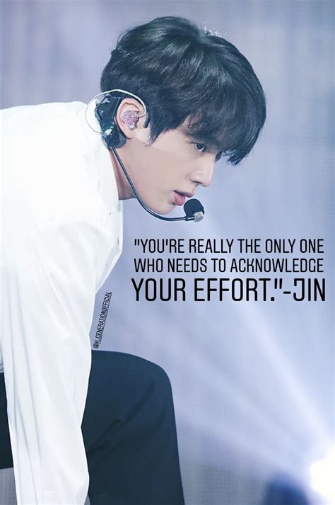 Bts Jin quote | Bts quotes, Bts lyrics quotes, Bts qoutes