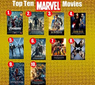 Top Ten Marvel Movies | Not Only does this include the Marve… | Flickr