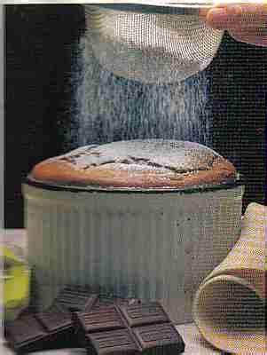 A chocolate souffle French recipe