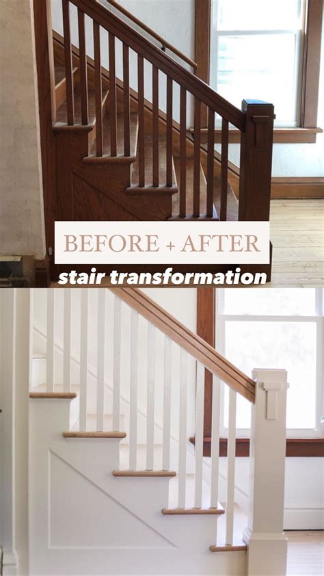 Before and after stair transformation // stunning staircase! | Stairs, Staircase, Transformations