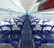 Seat map of IndiGo Airbus A320 aircraft