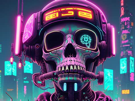 Cyberpunk skull. : r/StableDiffusion