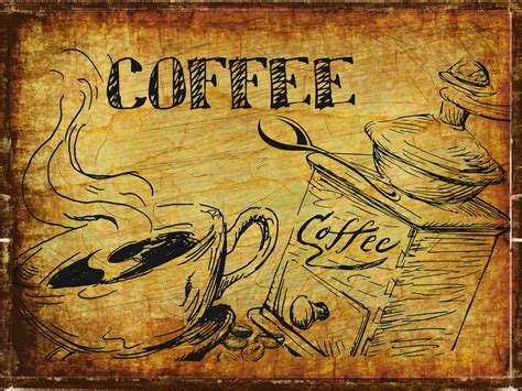 Kaffee-Zeit Weinlese-Zeichen Kostenloses Stock Bild - Public Domain Pictures