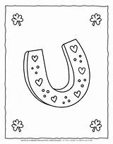 Horseshoe Coloring Page Lucky Pages Hellokidscom sketch template