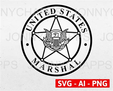 United States Marshals Service Badge Digital Vector .ai .svg - Etsy