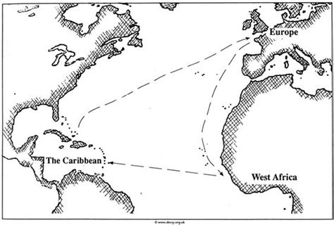 Good map for student to use to illustrate the Triangular Trade of the 17th & 18th Centuries ...