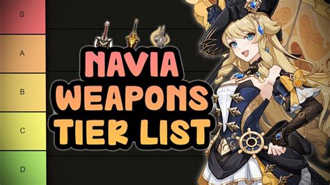 Navia Weapons (Claymores) Tier List | Genshin Impact - YouTube