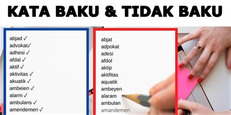 Contoh Kata Baku Dan Tidak Baku Dari A Sampai Z Temukan Contoh | My XXX ...