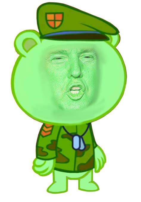 Htf cursed image || Flippy with Donald Trump's face ._. | Happy tree ...