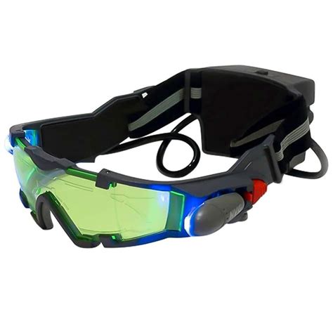 ALLOMN Spy Night Vision Goggles with Flip-Out, Adjustable Kids LED Night Green Lens Glasses for ...