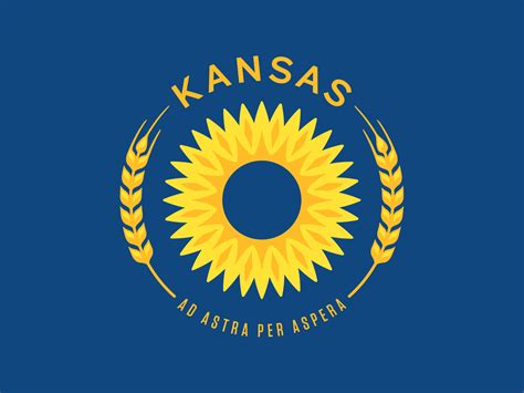 Kansas State Flag Update by Steve Hamaker on Dribbble