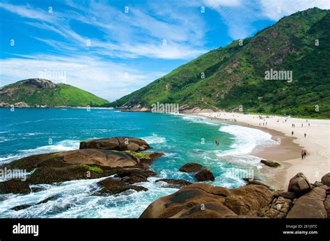 Praia do Meio Beach near Grumari, Rio de Janeiro, Brazil Stock Photo ...