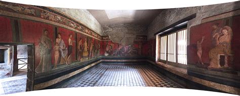 Room 5 Ancient Roman Fresco at the Villa Dei Misteri, Pompeii. Source ...