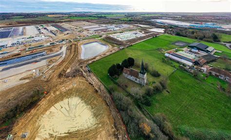 Drone photos capture Ashford Brexit lorry park next to Junction 10a of M20