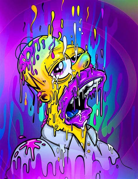 Melting Homer, The Simpsons, trippy bart simpson HD phone wallpaper ...