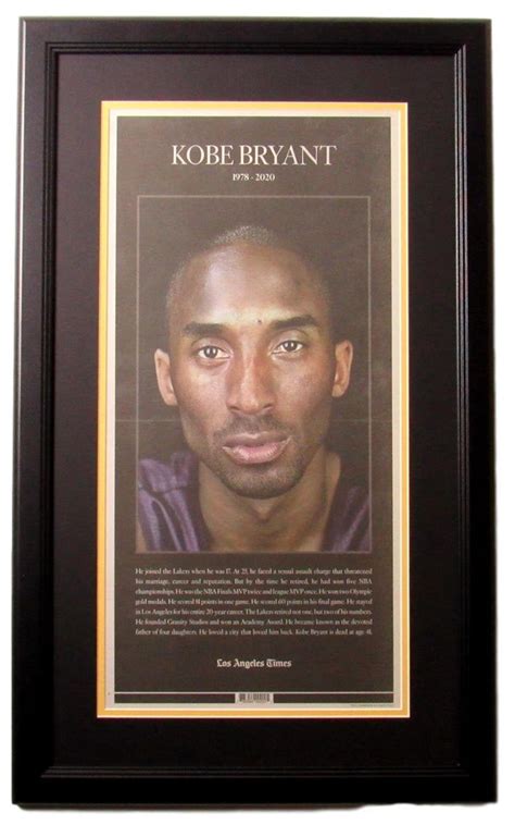 Kobe Bryant Los Angeles Lakers Tribute LA Times Newspaper | Etsy